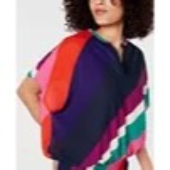 Trina Turk Colorful Geometric Blouse - Picture 1 of 8
